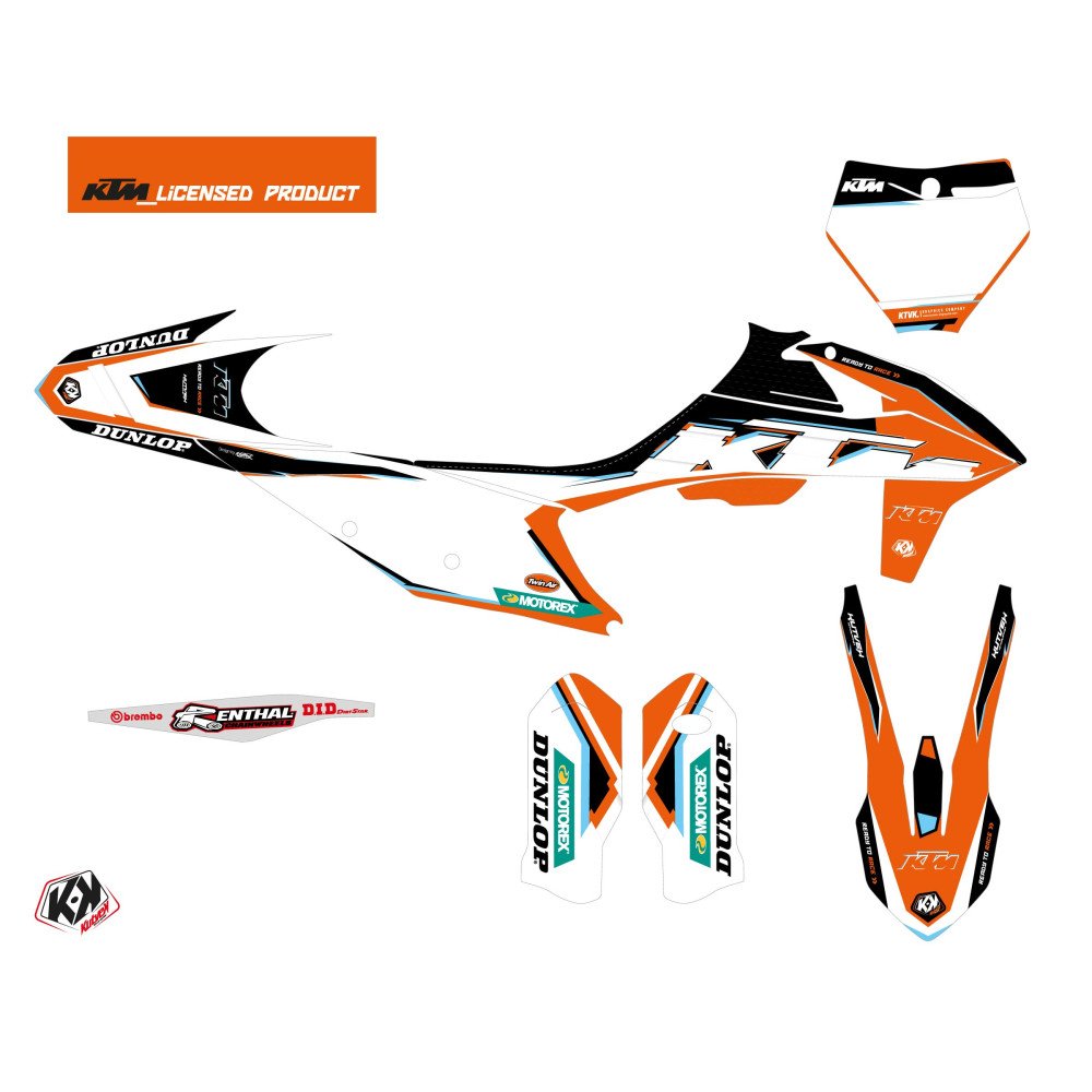 Kit Deco Moto Cross Origin-K22 KTM 250 SX Noir