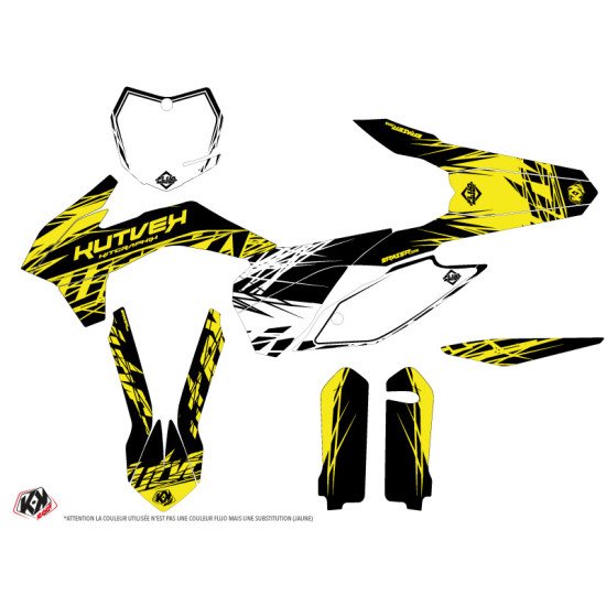 Kit Deco Moto Cross Eraser Fluo KTM 250 SX Jaune