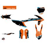 Kit Deco Moto Cross Rift KTM 250 SXF Orange Bleu