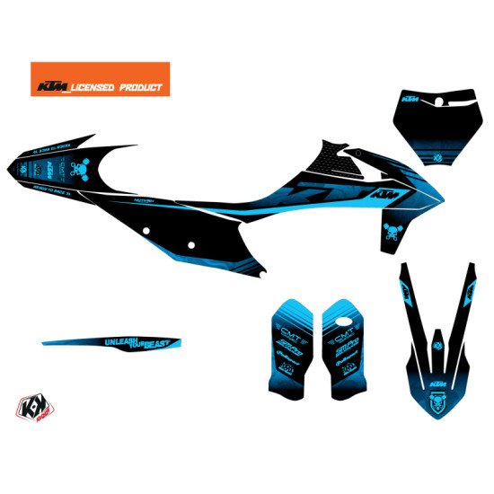 Kit Deco Moto Cross Replica Thomas Corsi 2020 KTM 250 SXF Noir Bleu