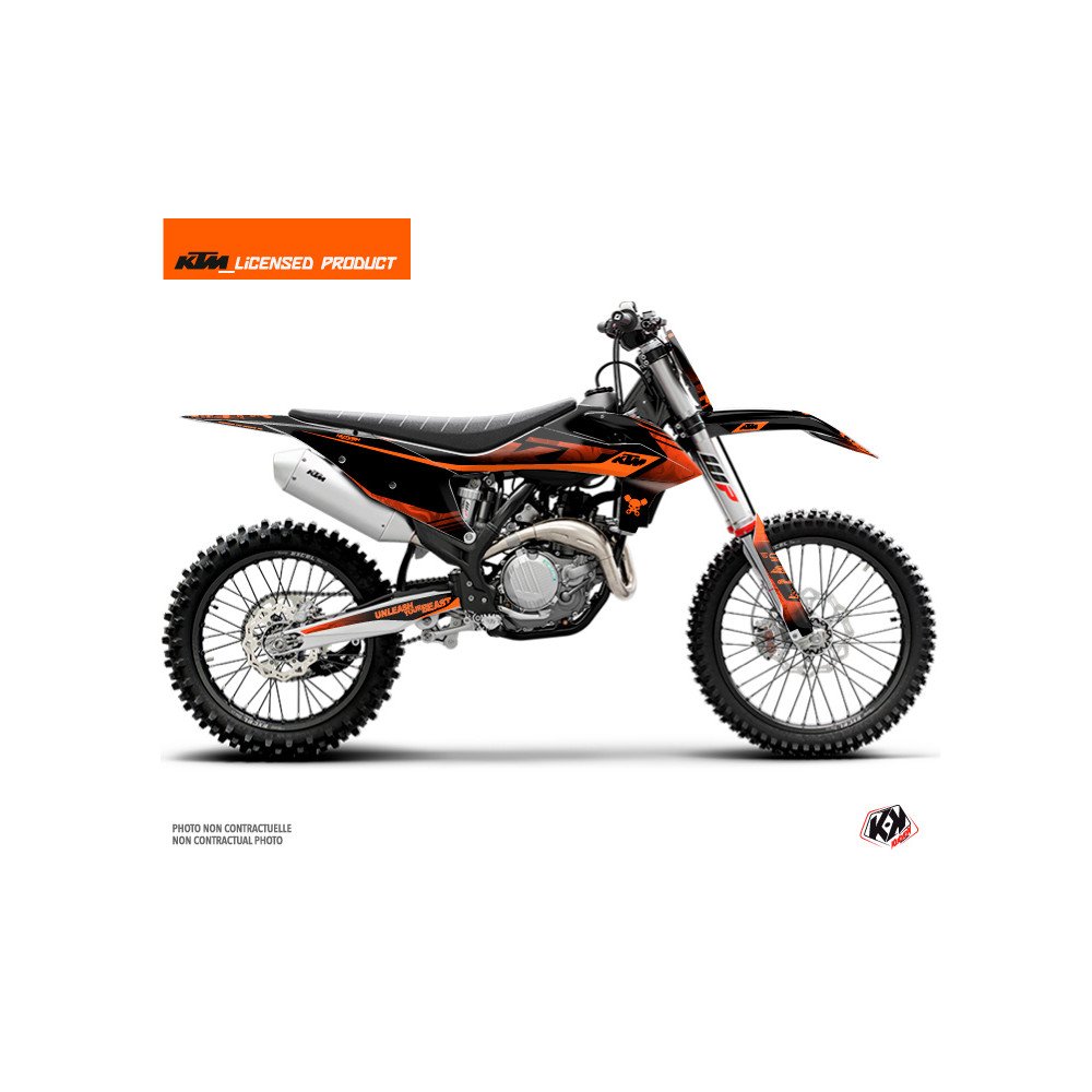 Kit Deco Moto Cross Replica Thomas Corsi 2020 KTM 250 SXF Noir Orange