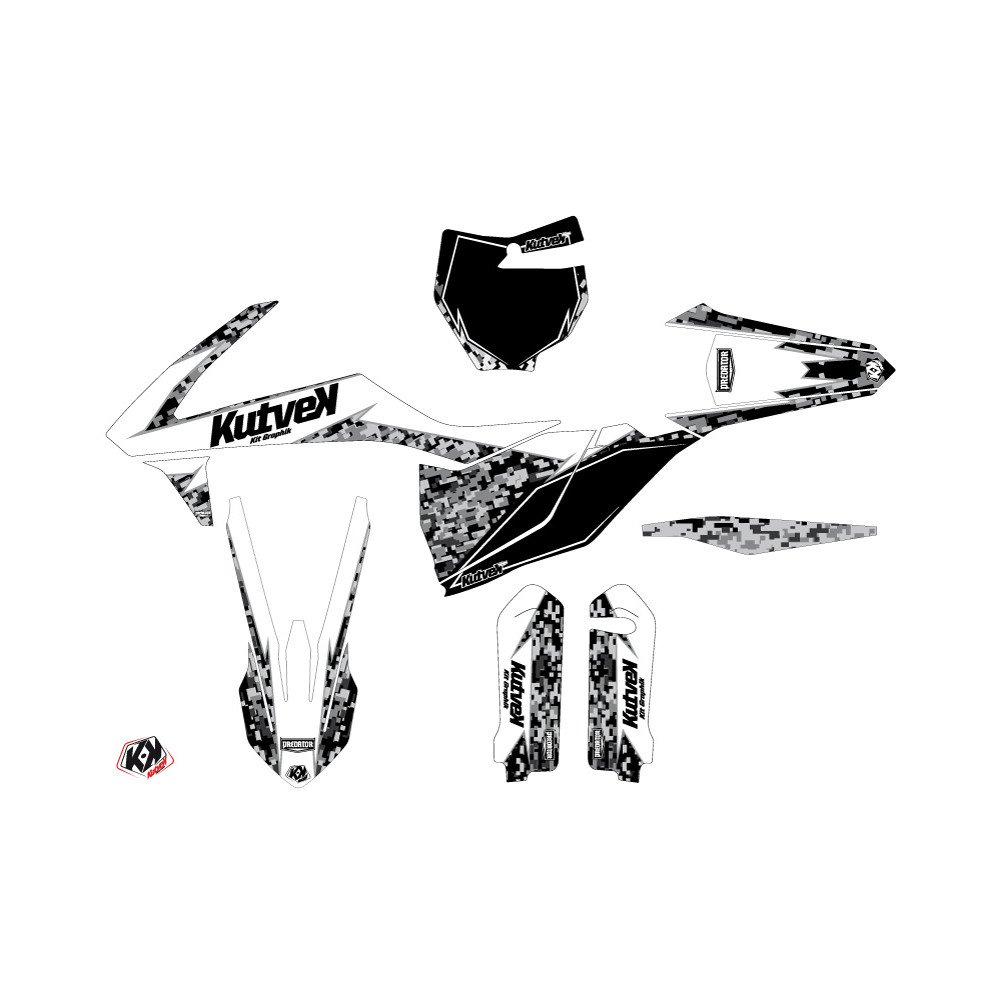 Kit Deco Moto Cross Predator KTM 250 SXF Blanc