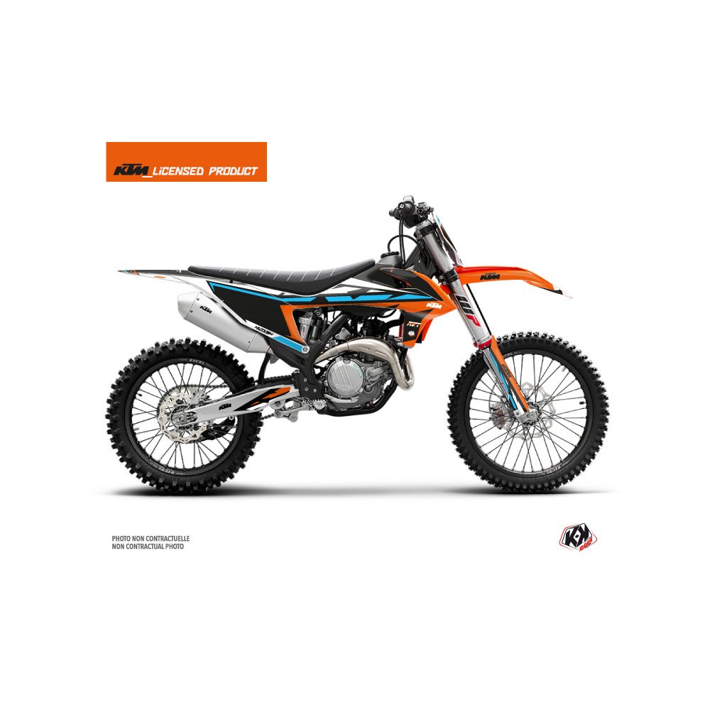 Kit Deco Moto Cross Rift KTM 250 SXF Orange Bleu