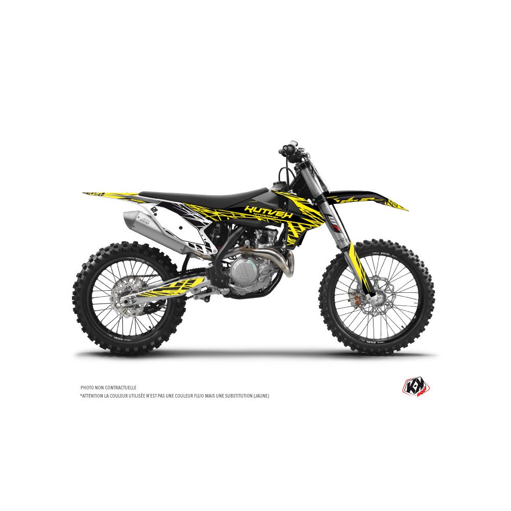 Kit Deco Moto Cross Eraser Fluo KTM 250 SXF Jaune