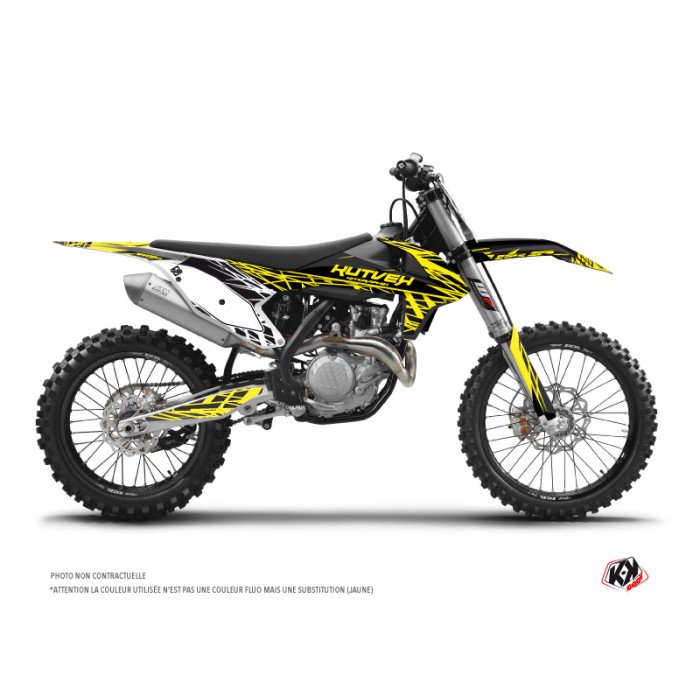 Kit Deco Moto Cross Eraser Fluo KTM 250 SXF Jaune