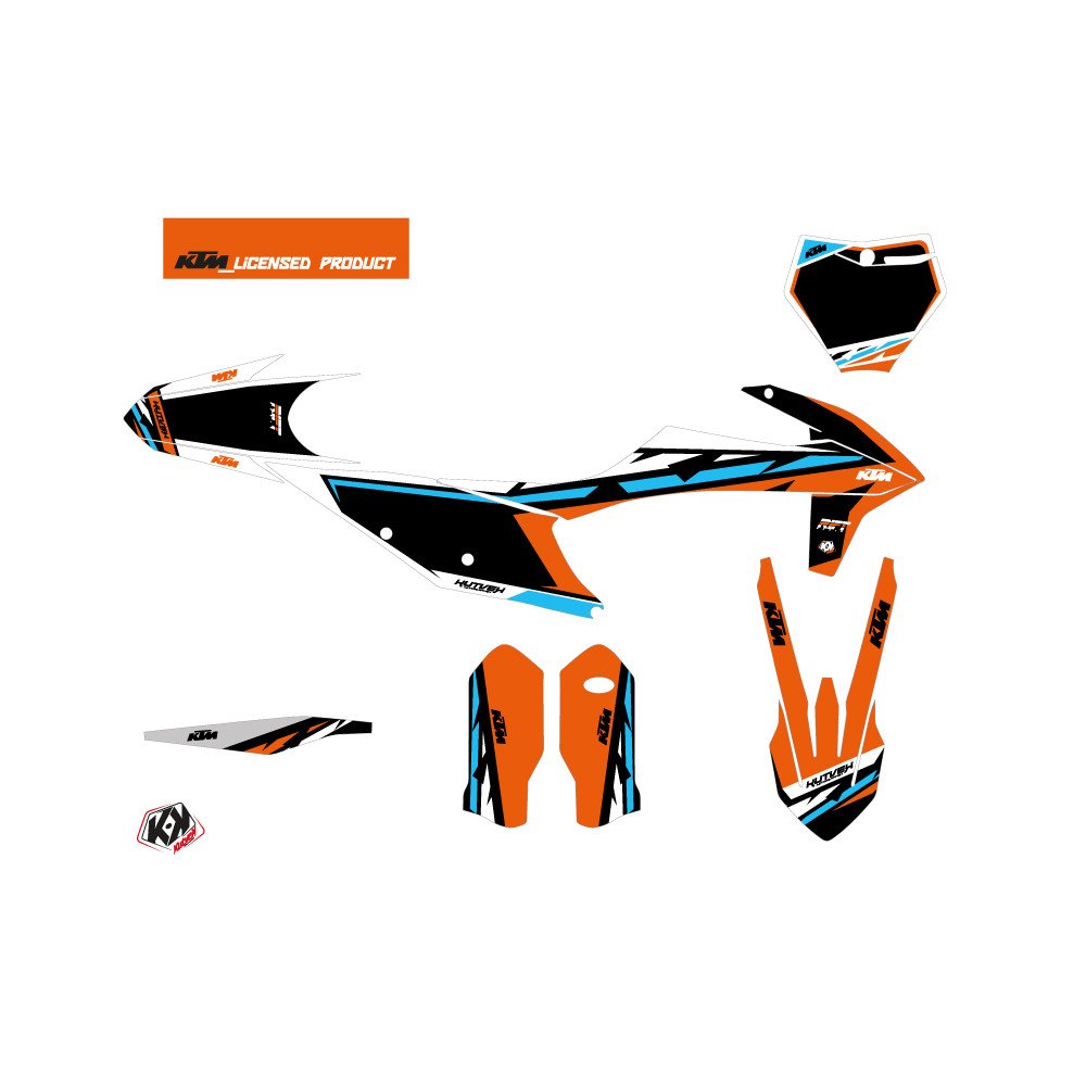 Kit Deco Moto Cross Rift KTM 250 SXF Orange Bleu
