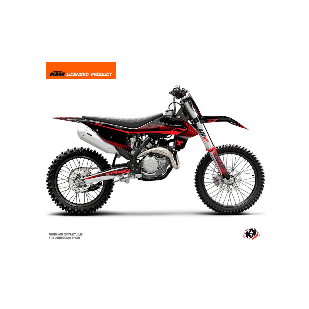 Kit Deco Moto Cross Replica Thomas Corsi 2020 KTM 450 SXF Noir Rouge