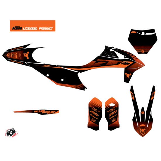 Kit Deco Moto Cross Replica Thomas Corsi 2020 KTM 450 SXF Noir Orange