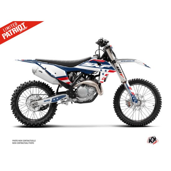 Kit Deco Moto Cross Patriot KTM 450 SXF Bleu