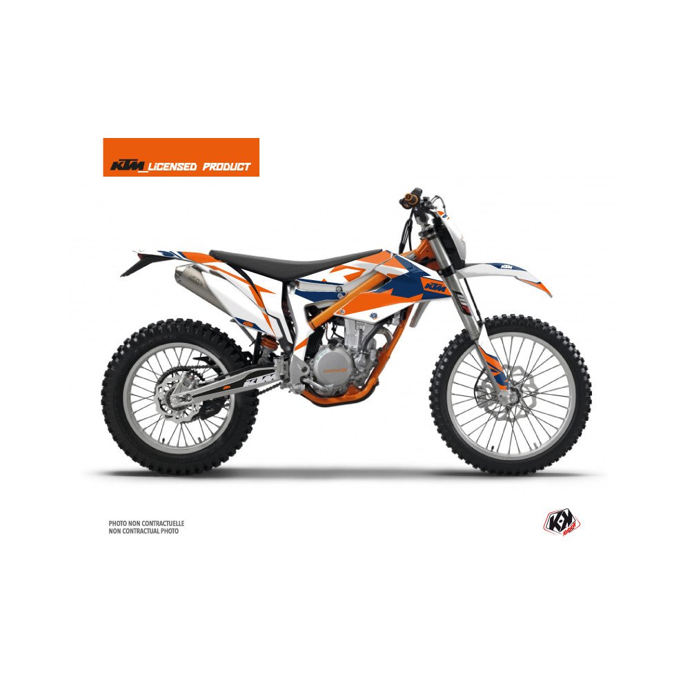 Kit Deco Moto Cross Gravity KTM 350 FREERIDE Bleu