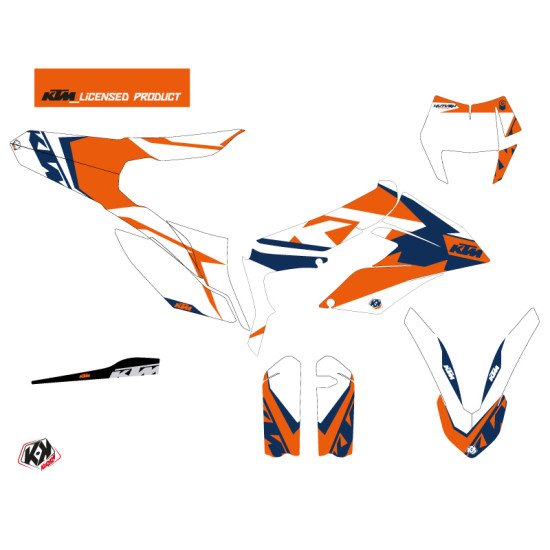 Kit Deco Moto Cross Gravity KTM 350 FREERIDE Bleu