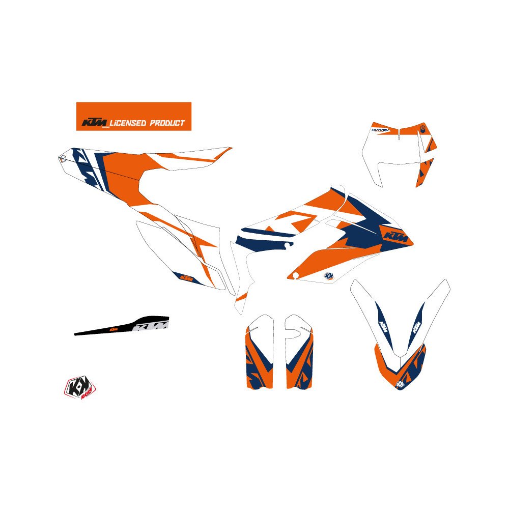Kit Deco Moto Cross Gravity KTM 350 FREERIDE Bleu