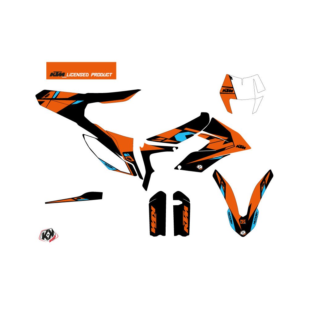 Kit Deco Moto Cross Reflex KTM 350 FREERIDE Orange