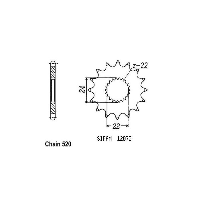 Pignon Rs 125 Extrema 1993-2000 - 520 - 16 Dents - Similaire JTF394