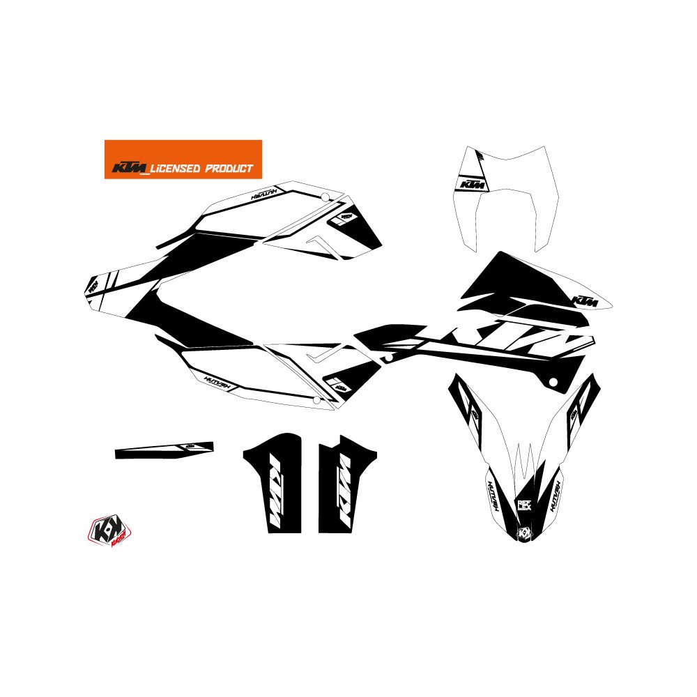 Kit Deco Moto Cross Reflex KTM 690 ENDURO R Blanc