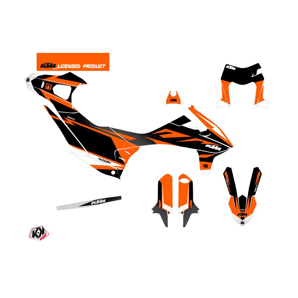 Kit Deco Moto Cross Trophy KTM 690 SMC R Noir Orange