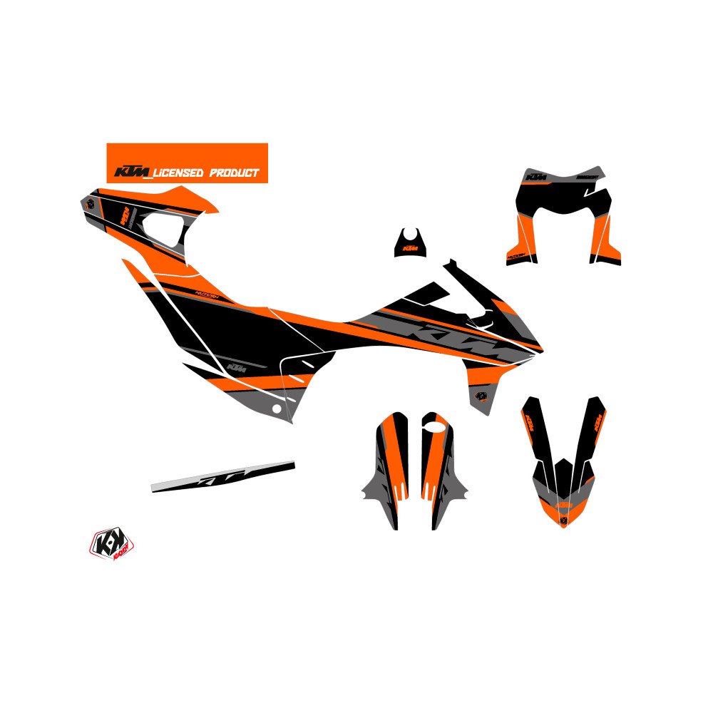 Kit Deco Moto Cross Breakout KTM 690 SMC R Noir Orange