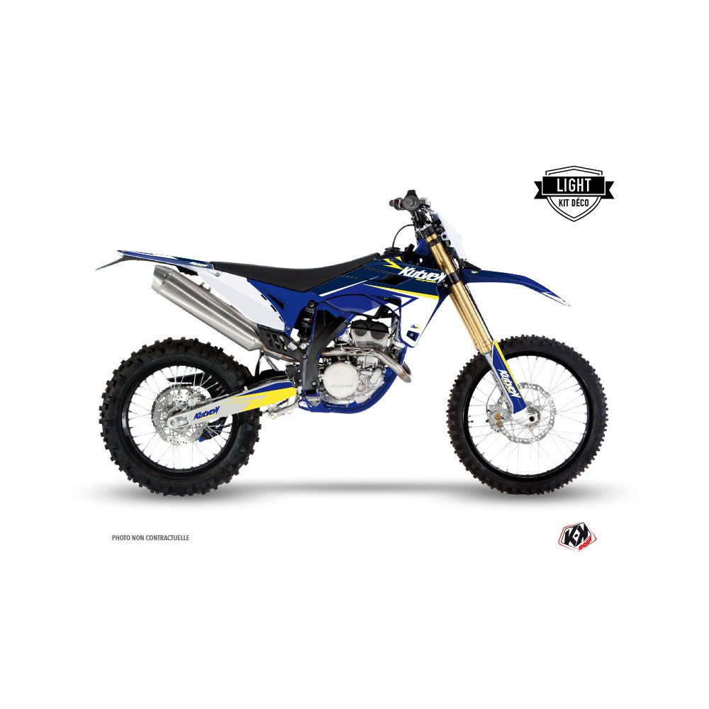 Kit Deco Moto Cross Stage Sherco 250 SE R Blanc Jaune LIGHT