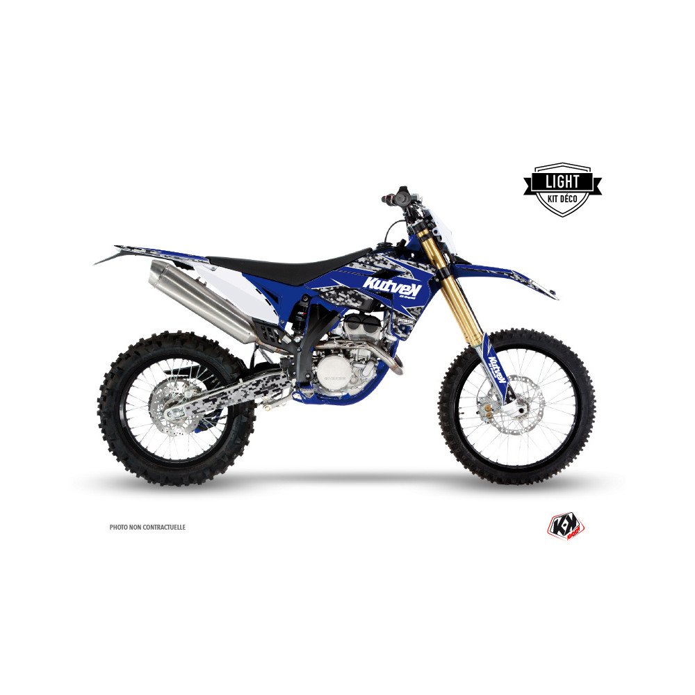 Kit Deco Moto Cross Predator Sherco 250 SE R Noir Bleu LIGHT