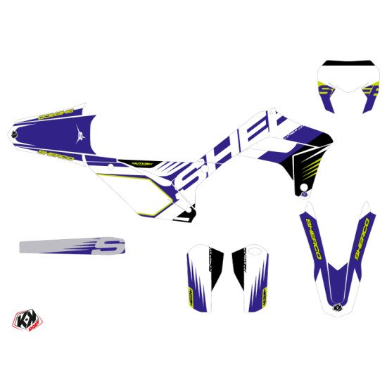Kit Deco Moto Cross Fast Sherco SE / SEF Bleu