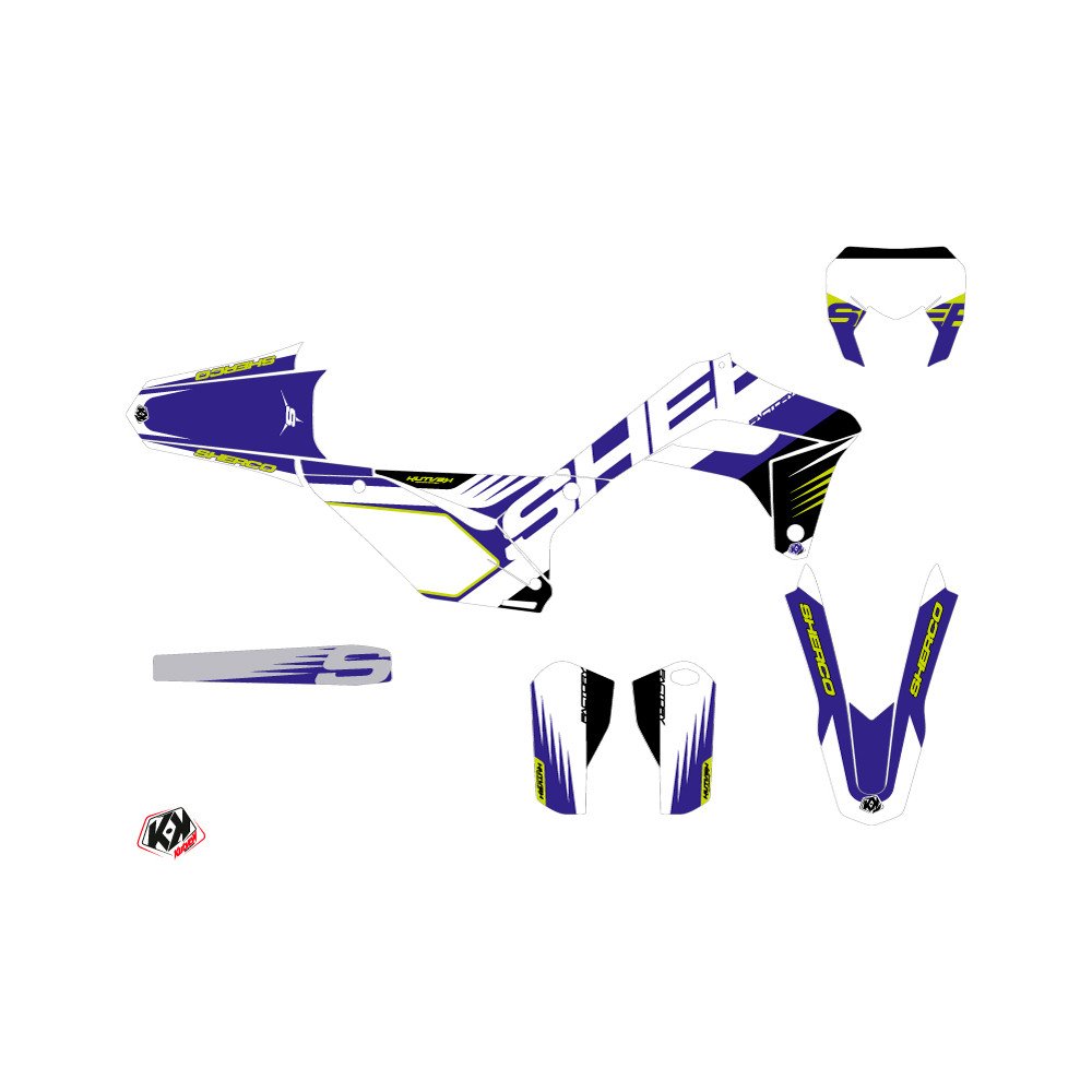 Kit Deco Moto Cross Fast Sherco SE / SEF Bleu