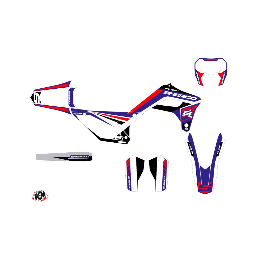 Kit Deco Moto Cross Stam Sherco SE / SEF Rouge