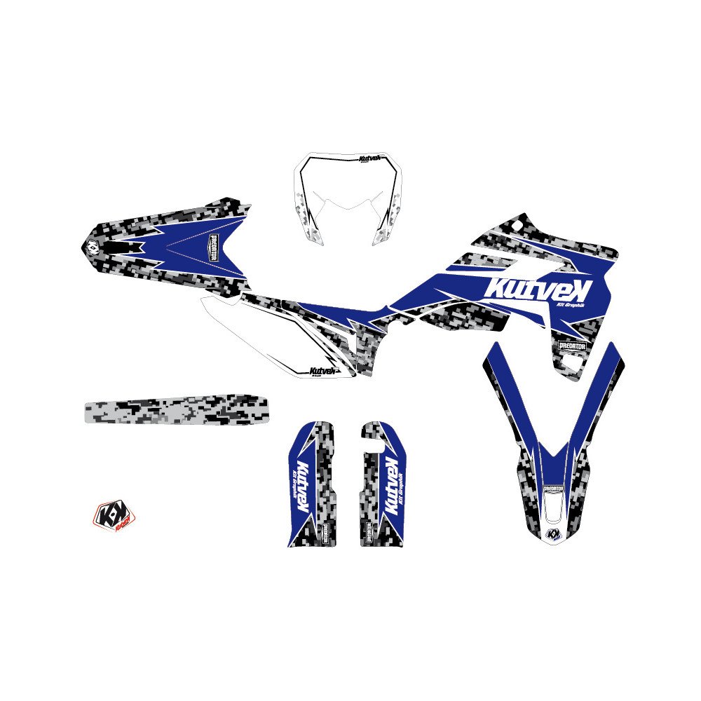 Kit Deco Moto Cross Predator Sherco SE / SEF Noir Bleu
