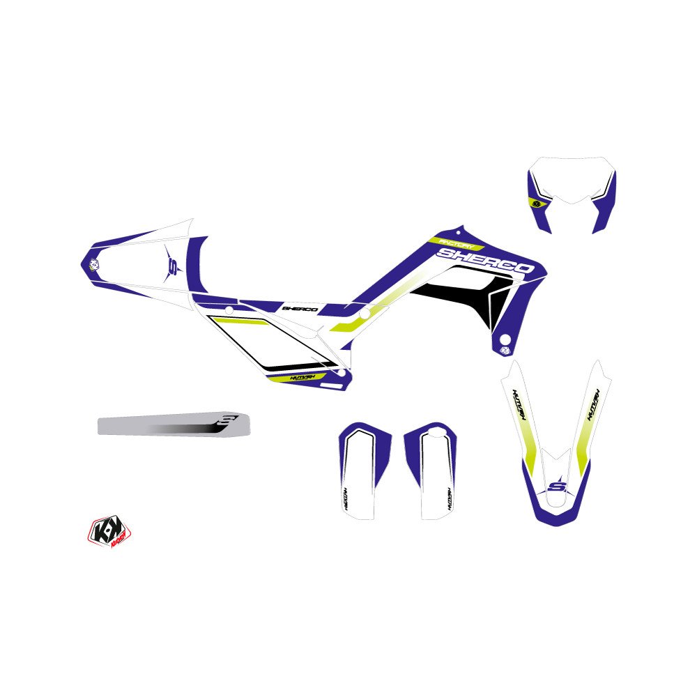Kit Deco Moto Cross Skratch Sherco SE / SEF Blanc