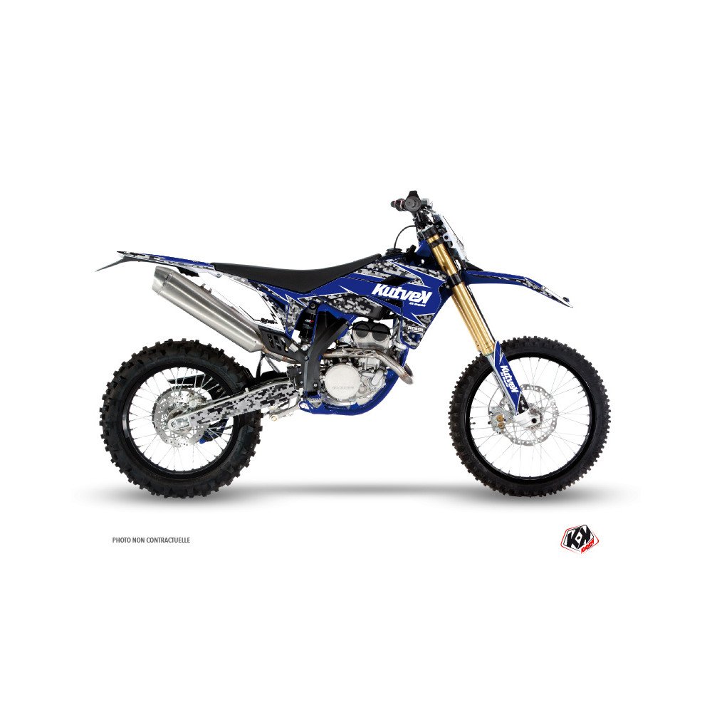 Kit Deco Moto Cross Predator Sherco 450 SEF R Noir Bleu