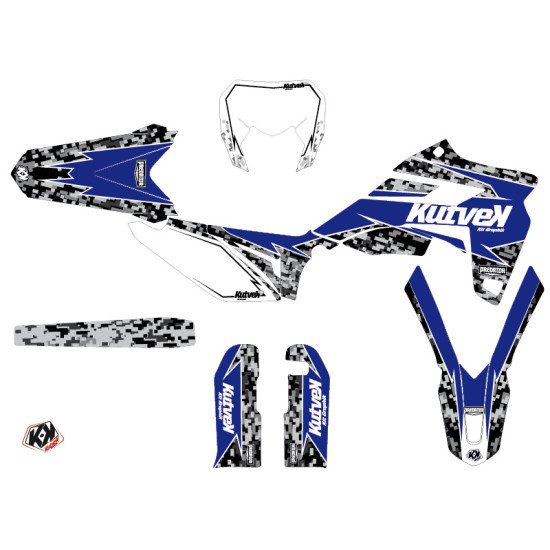 Kit Deco Moto Cross Predator Sherco 450 SEF R Noir Bleu