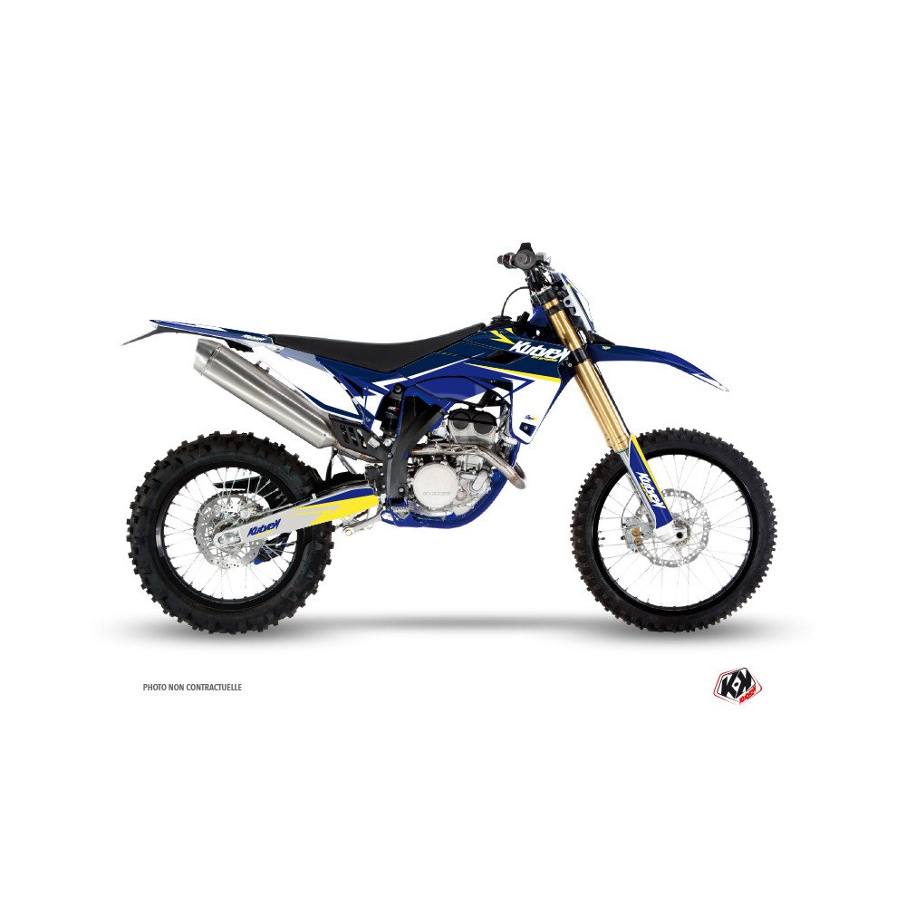 Kit Deco Moto Cross Stage Sherco 450 SEF R Blanc Jaune