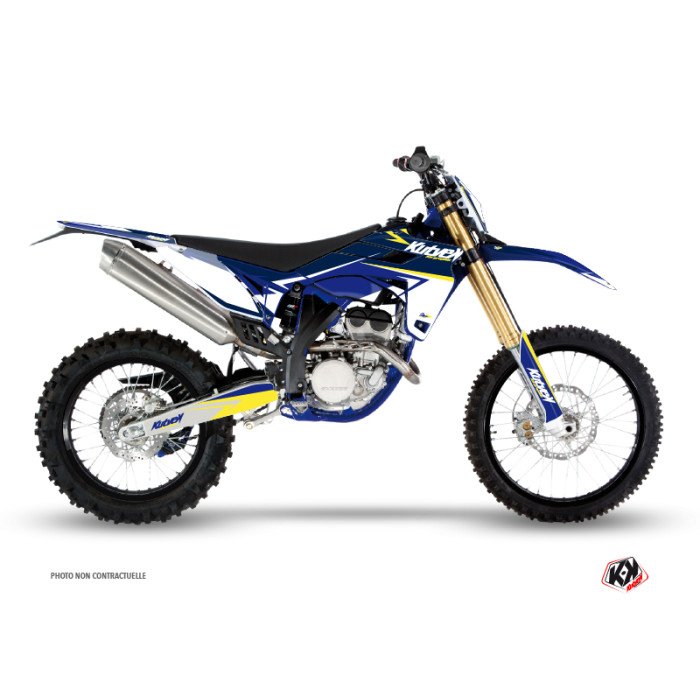 Kit Deco Moto Cross Stage Sherco 450 SEF R Blanc Jaune
