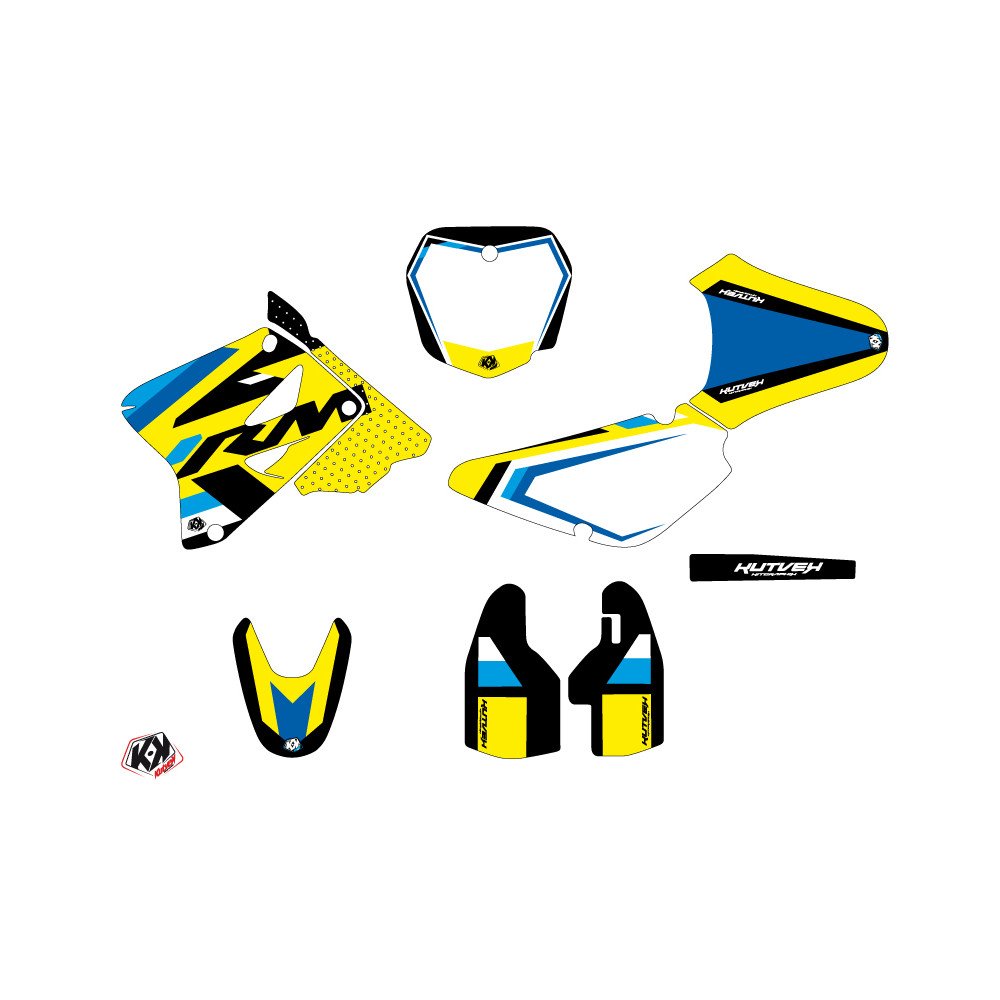 Kit Deco Moto Cross Label Suzuki 85 RM Bleu