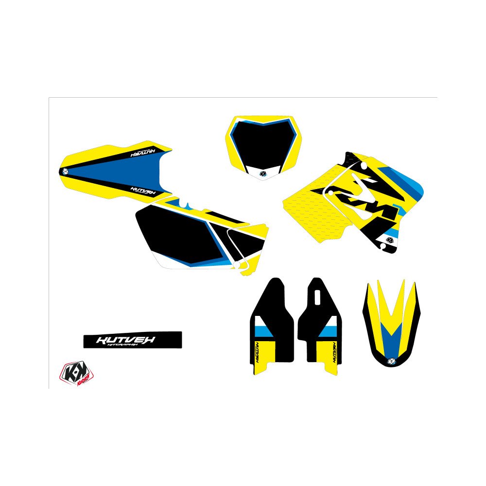 Kit Deco Moto Cross Label Suzuki 125 RM Bleu