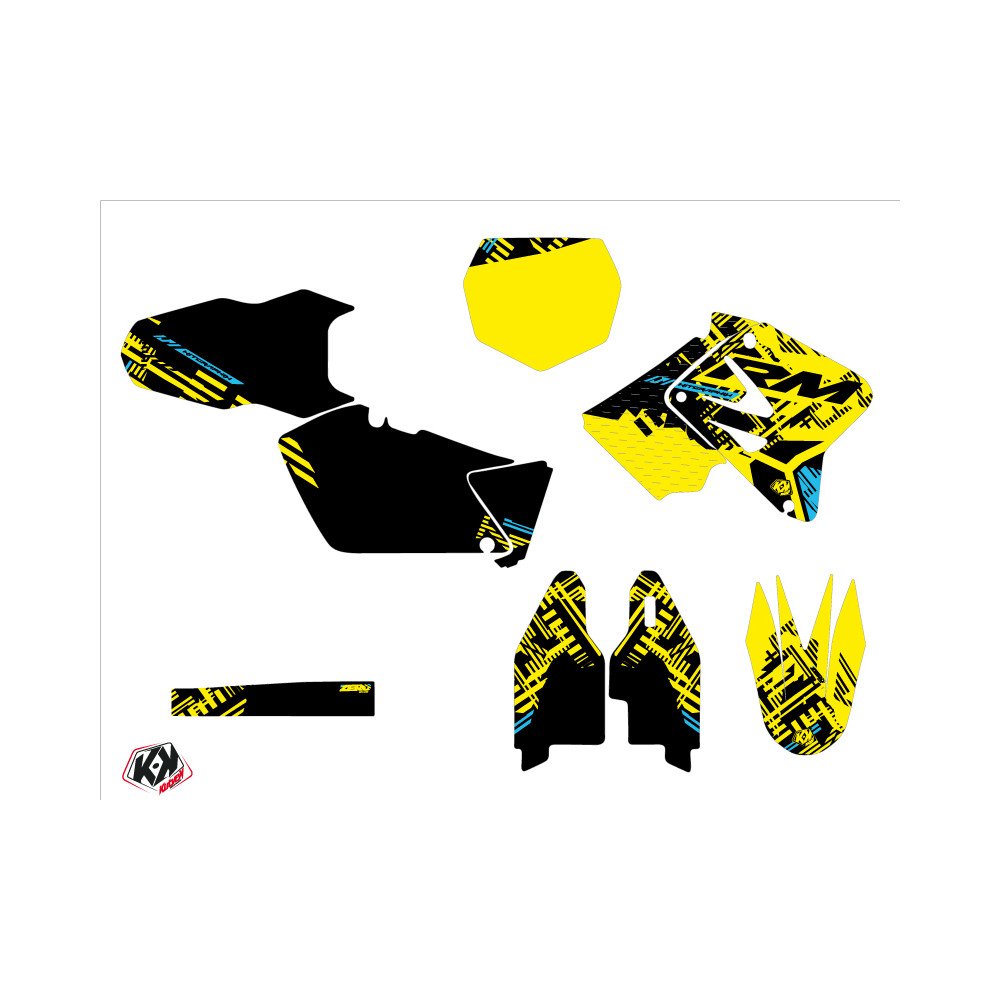 Kit Deco Moto Cross Zero Suzuki 125 RM Jaune