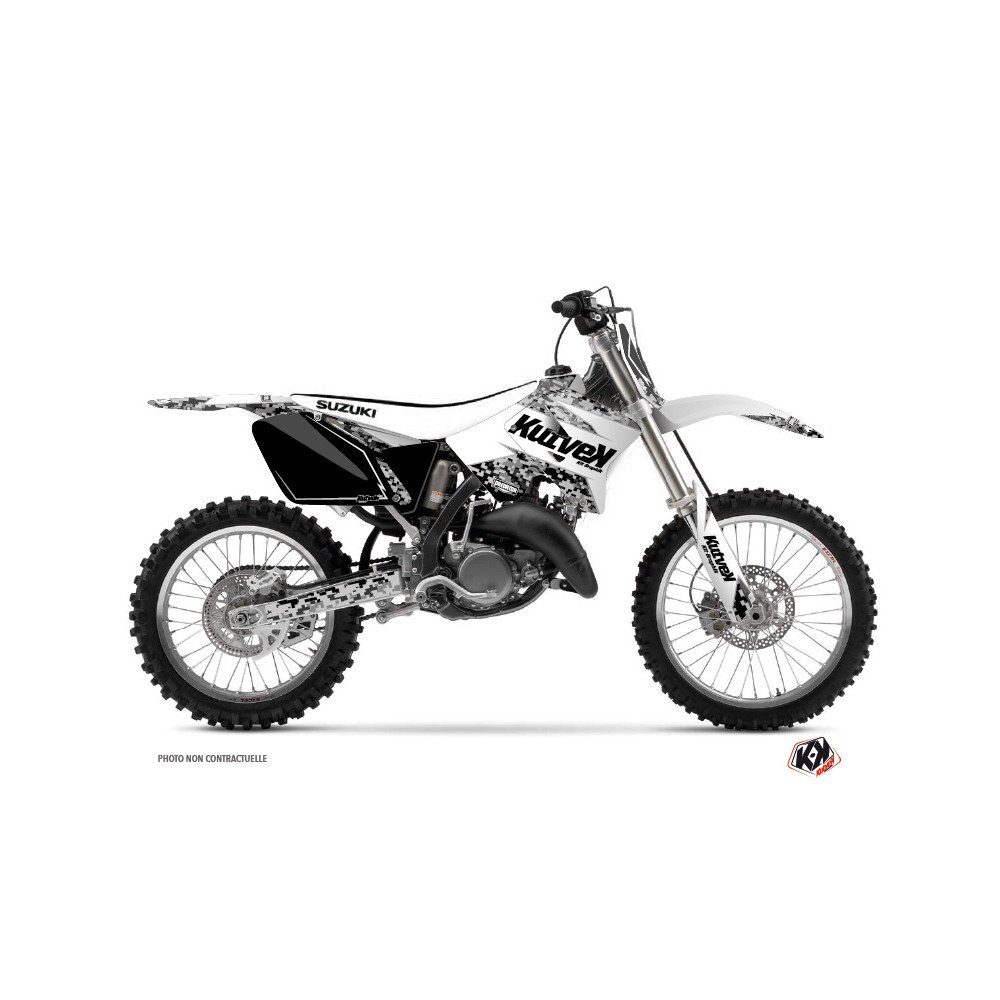 Kit Deco Moto Cross Predator Suzuki 125 RM Blanc