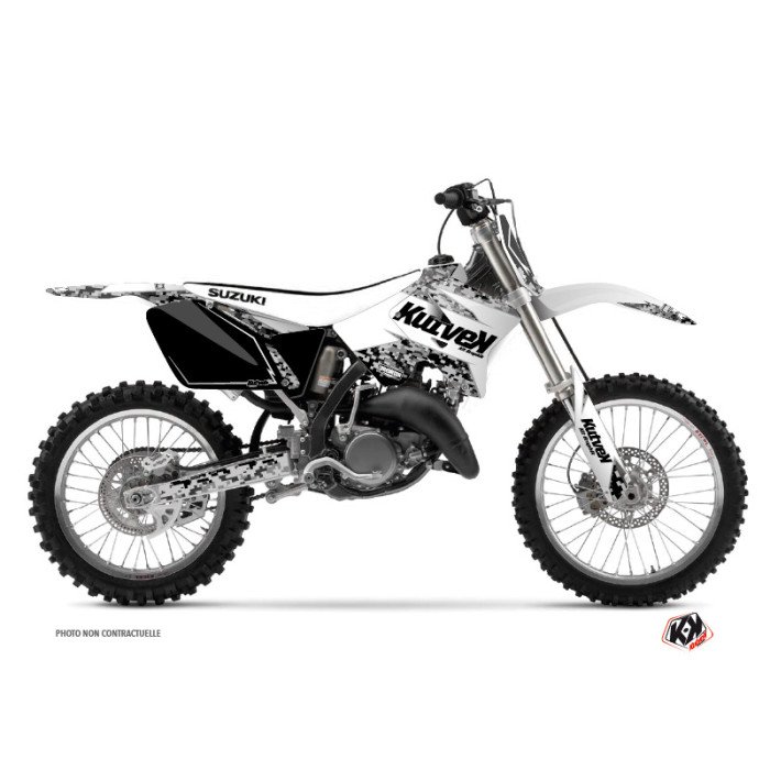 Kit Deco Moto Cross Predator Suzuki 125 RM Blanc
