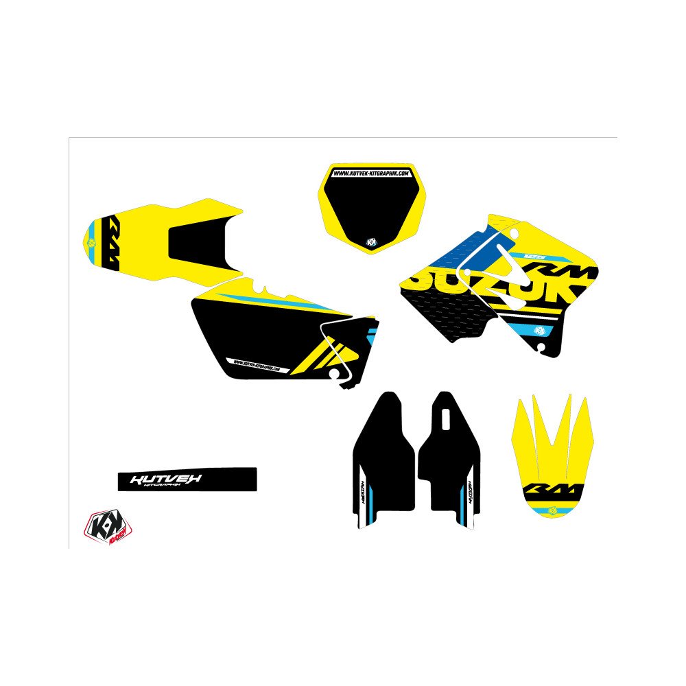 Kit Deco Moto Cross Grade Suzuki 125 RM Bleu