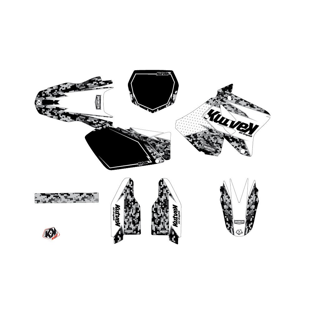 Kit Deco Moto Cross Predator Suzuki 125 RM Blanc
