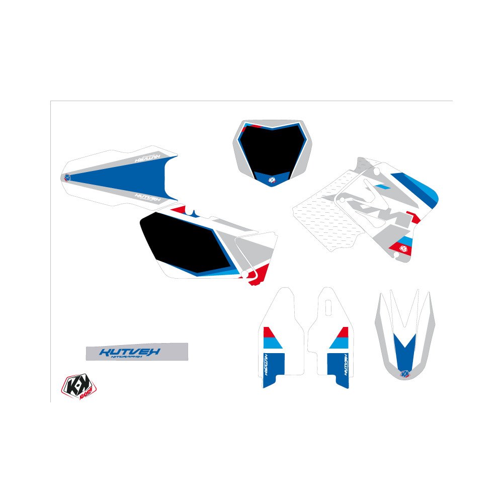 Kit Deco Moto Cross Label Suzuki 125 RM Blanc