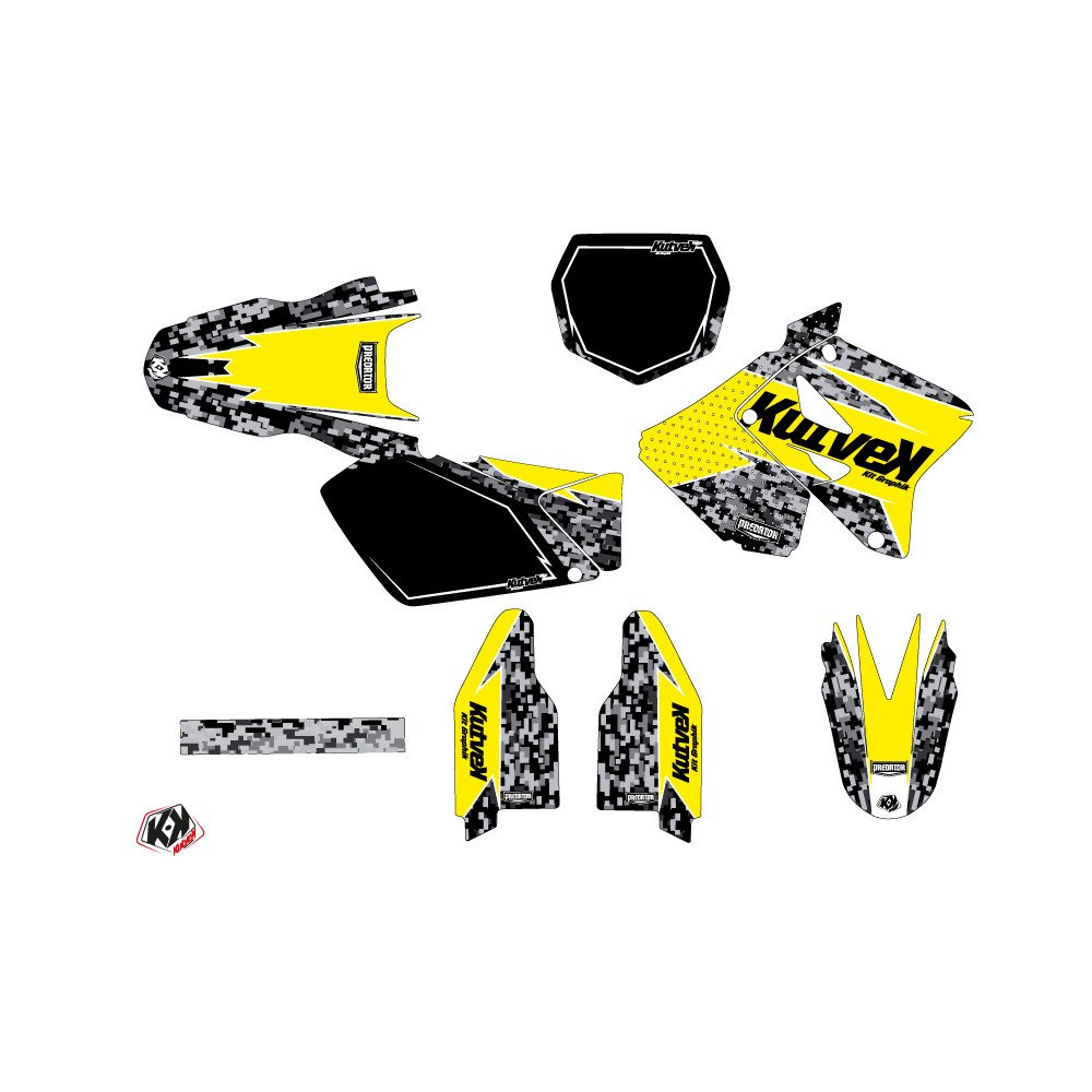 Kit Deco Moto Cross Predator Suzuki 125 RM Jaune