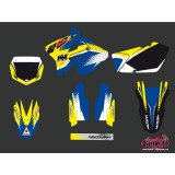 Kit Deco Moto Cross Pulsar Suzuki 125 RM Bleu