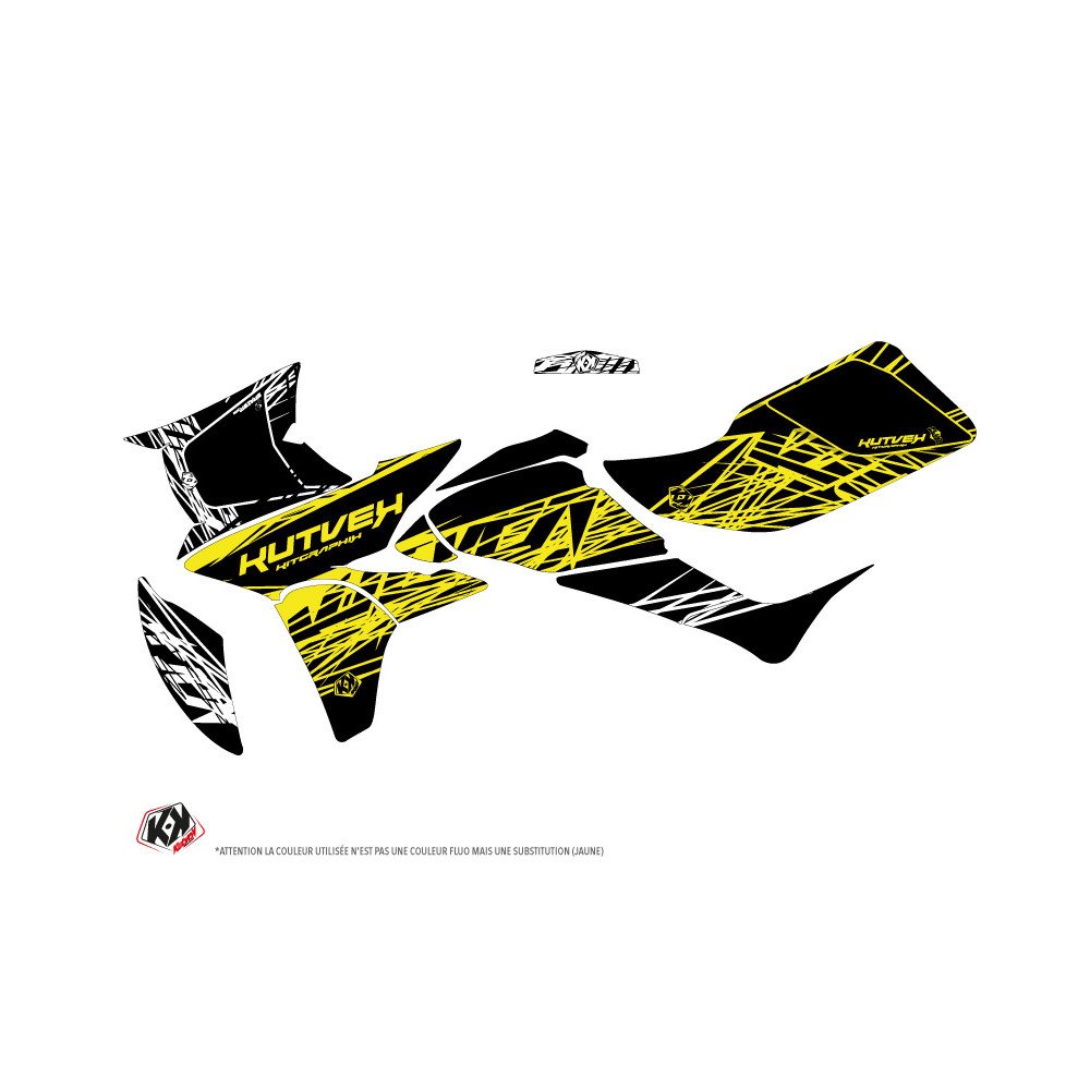 Kit Déco Quad Eraser Fluo Honda 450 TRX Jaune (2006-2007)