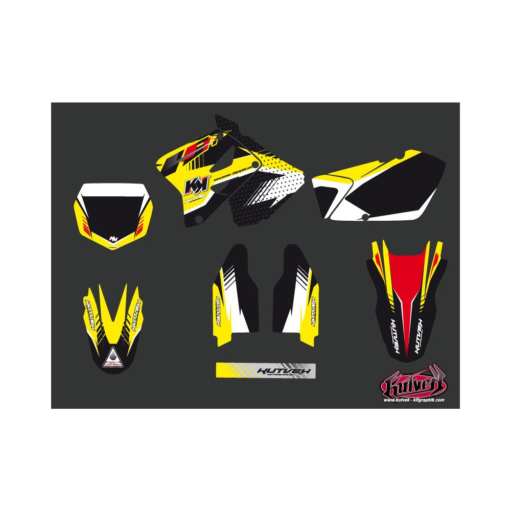 Kit Deco Moto Cross Pulsar Suzuki 250 RM Noir