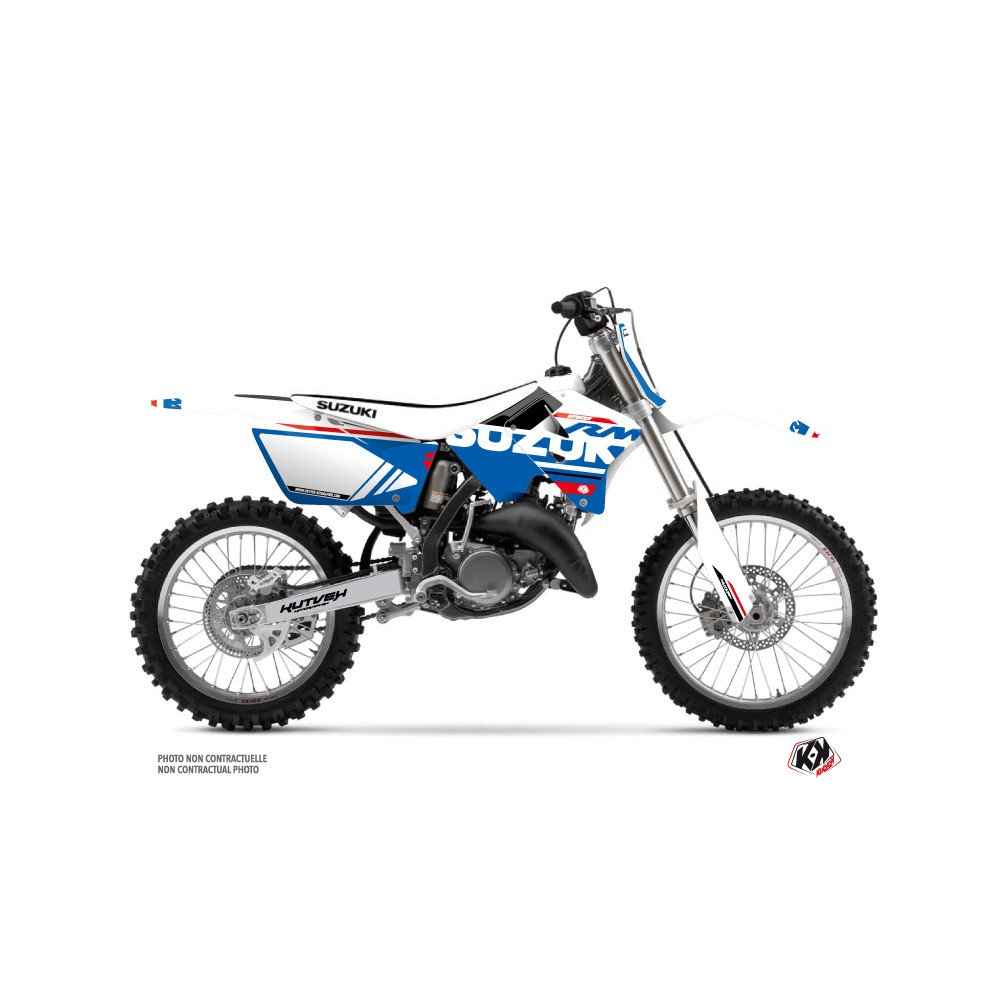 Kit Deco Moto Cross Grade Suzuki 250 RM Blanc