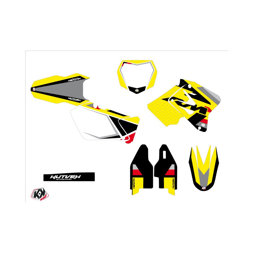 Kit Deco Moto Cross Label Suzuki 250 RM Noir