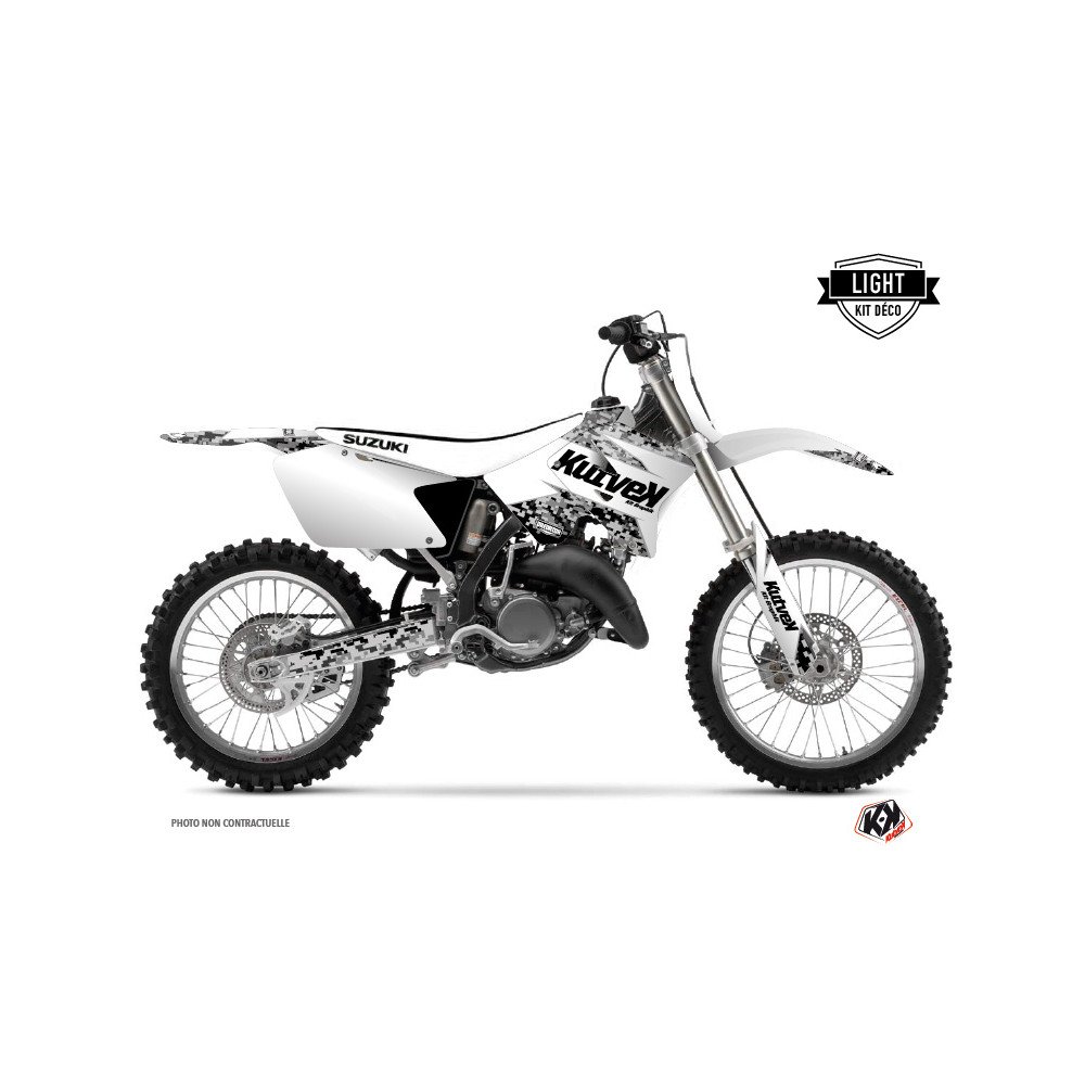 Kit Deco Moto Cross Predator Suzuki 250 RM Blanc LIGHT