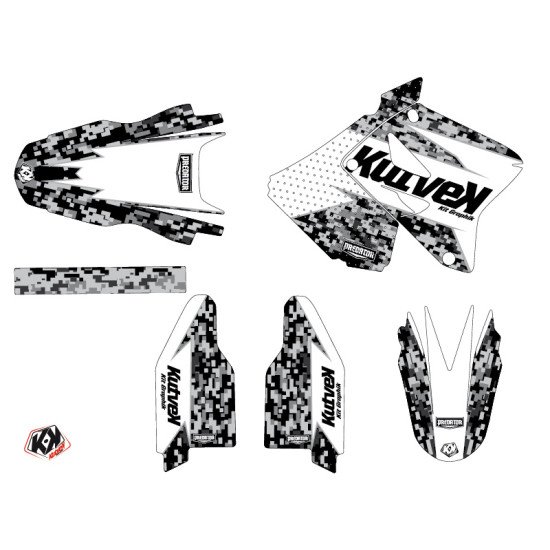 Kit Deco Moto Cross Predator Suzuki 250 RM Blanc LIGHT