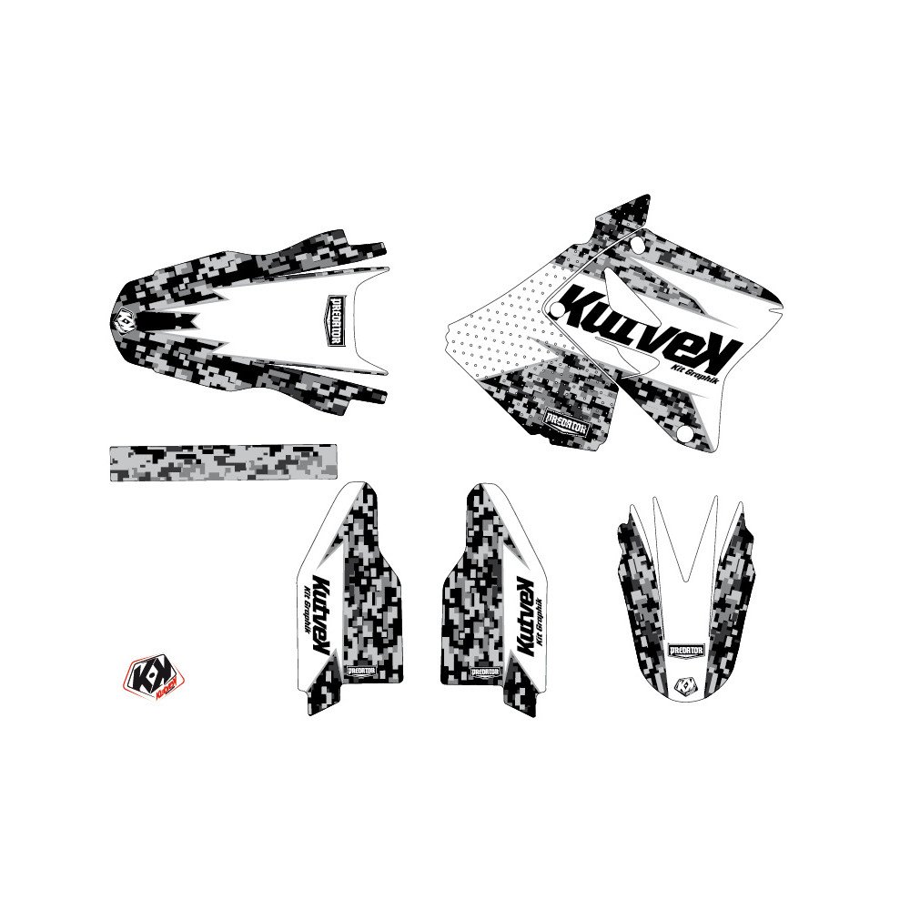 Kit Deco Moto Cross Predator Suzuki 250 RM Blanc LIGHT