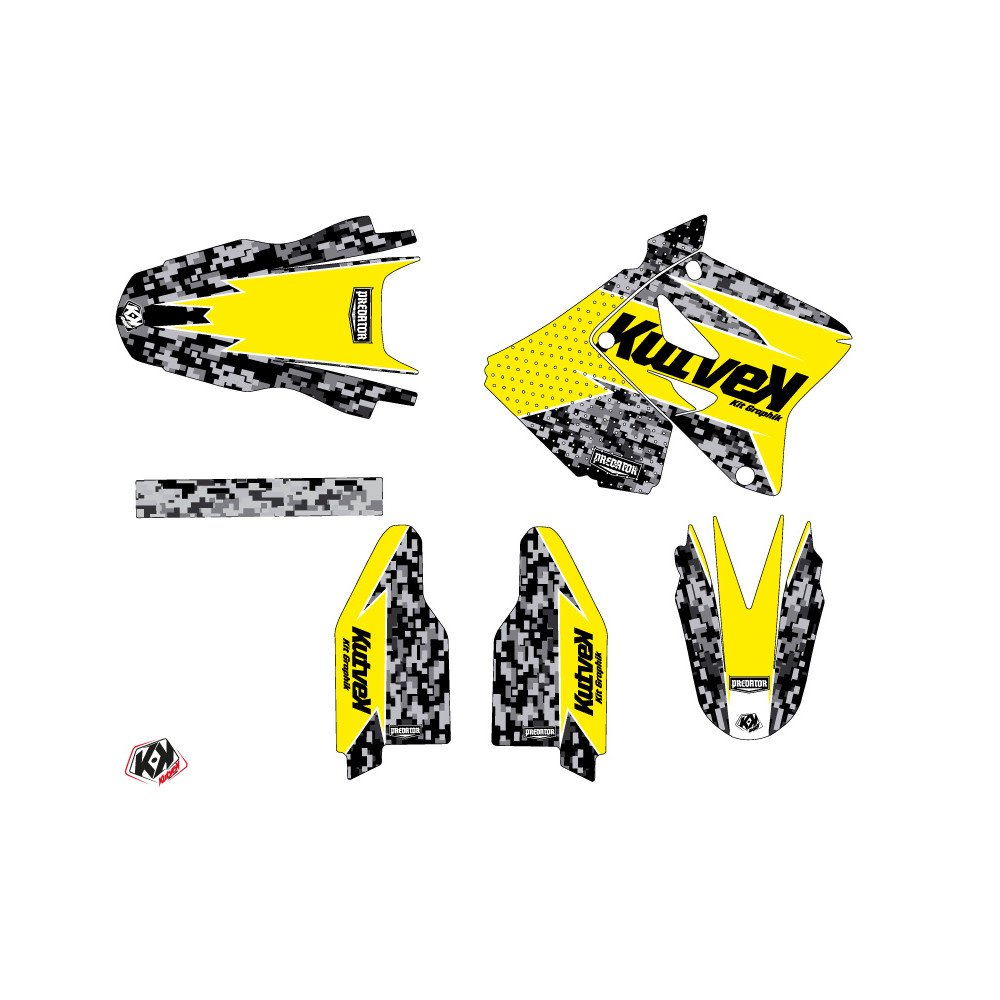 Kit Deco Moto Cross Predator Suzuki 250 RM Jaune LIGHT